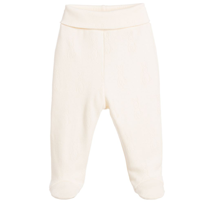 Shop Naturapura Ivory Organic Cotton Bunny Baby Trousers