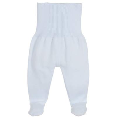 Shop Minutus Blue Cotton Knit Baby Trousers