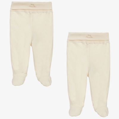 Shop Naturapura Ivory Cotton Baby Trousers (2 Pack)