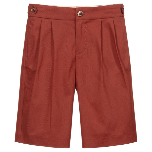 Gucci Kids Web-detail cotton shorts - Brown