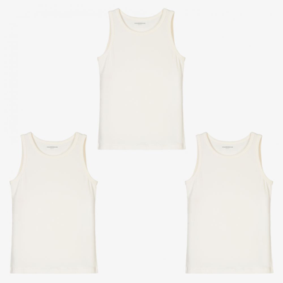 Shop Childrensalon Essentials Boys White Vests (3 Pack)