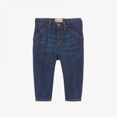Shop Gucci Blue Denim Baby Jeans