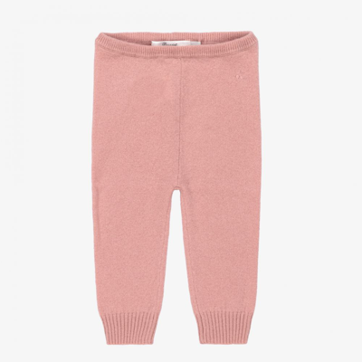 Shop Bonpoint Girls Pink Cashmere Knit Leggings