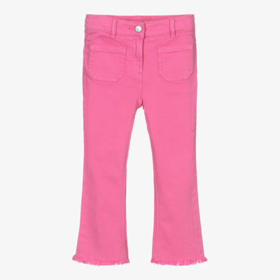 Shop Stella Mccartney Kids Girls Pink Denim Flared Jeans