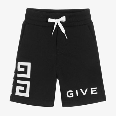 Shop Givenchy Boys Black Logo Shorts