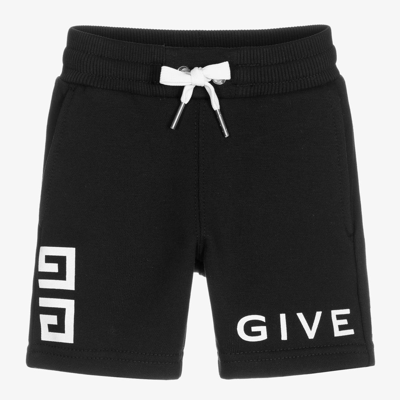 Shop Givenchy Baby Boys Black Logo Shorts