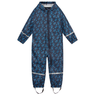 Playshoes Babies' Blue Digger Print Rain Suit | ModeSens