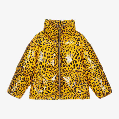 Shop Dolce & Gabbana Girls Teen Yellow Puffer Jacket