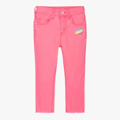 Shop Billieblush Girls Neon Pink Heart Jeans