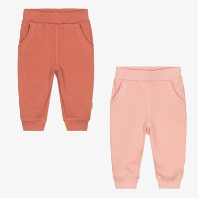 Shop Minymo Girls Pink Cotton Joggers (2 Pack)