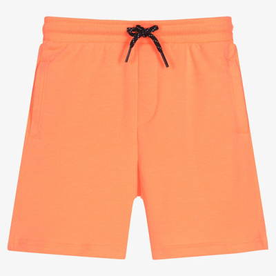 Shop Mayoral Boys Neon Orange Cotton Shorts