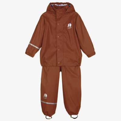 Shop Celavi Brown Rain Suit (2 Piece)