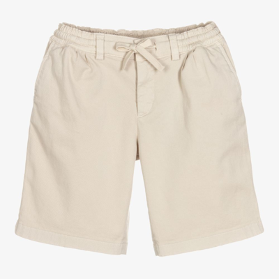 Shop Dolce & Gabbana Boys Ivory Cotton Shorts