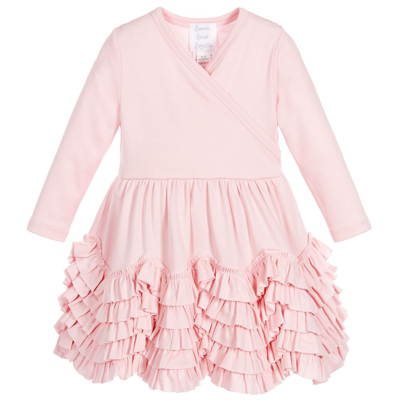 Shop Lemon Loves Layette Baby Girls Pink Cotton Ruffle Dress