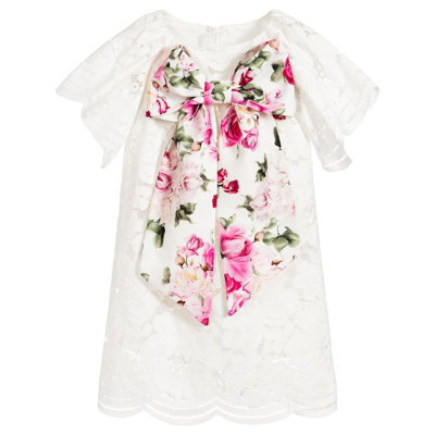 Shop Childrensalon Occasions Girls White Cotton Lace Dress