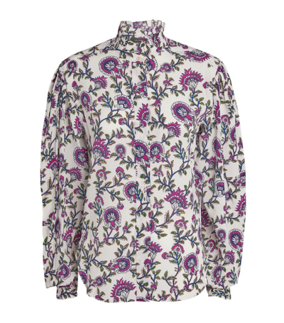 Shop Isabel Marant Floral Banessa Shirt In Ivory