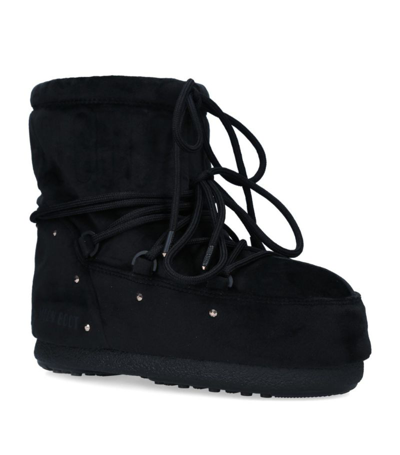 Shop Moon Boot Velvet Mars Snow Boots In Black