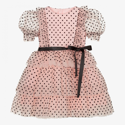 Shop Childrensalon Occasions Girls Pink Tulle Polka Dot Dress