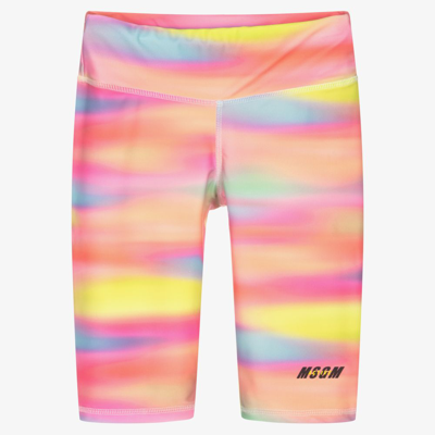 Shop Msgm Teen Girls Cycling Shorts In Pink