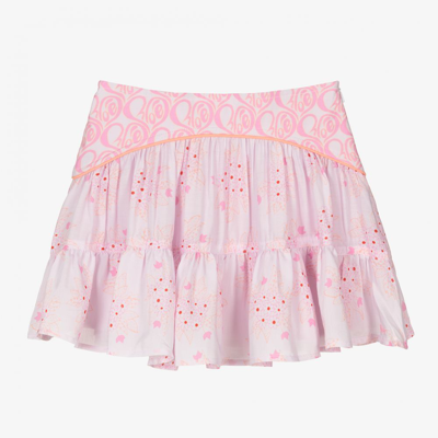 Shop Chloé Girls Pink Floral & Heart Skirt