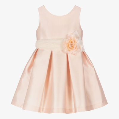 Shop Abel & Lula Girls Pale Pink Satin Dress