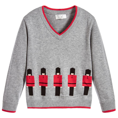 Shop Rachel Riley Boys Grey Soldier Sweater