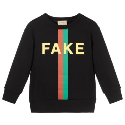 Shop Gucci Black Fake/not Sweatshirt