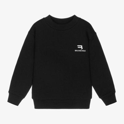 Shop Balenciaga Black Sporty B Logo Sweatshirt