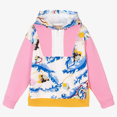 Shop Emilio Pucci Pucci Girls Teen Pink Ranuncoli Sweatshirt