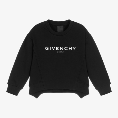 Shop Givenchy Girls Black Logo Sweatshirt