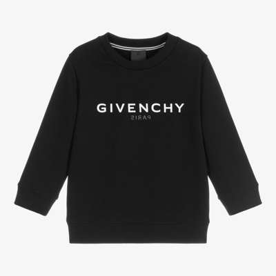 Shop Givenchy Boys Black Logo Sweatshirt