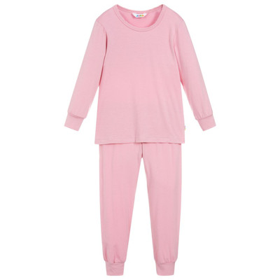 Shop Joha Girls Pink Organic Viscose Pyjamas