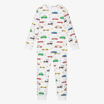 Shop My Little Pie Boys White Retro Cars Pyjamas