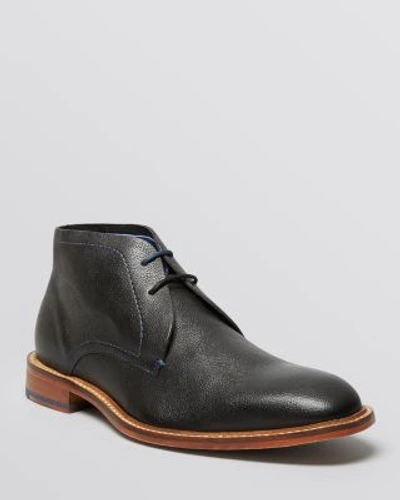 Shop Ted Baker Torsdi 2 Chukka Boots In Black Leather
