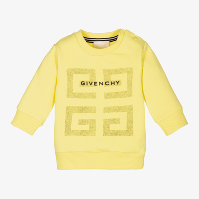 Shop Givenchy Boys Yellow Logo Sweatshirt