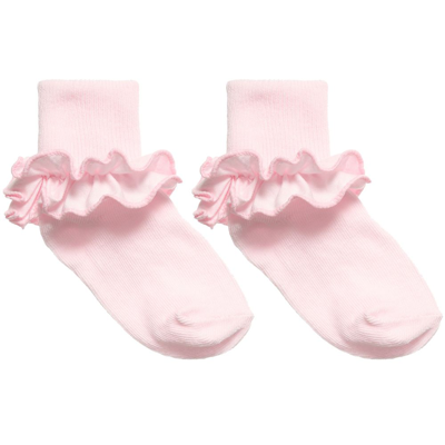 Shop Country Girls Pink Ruffle Cotton Socks