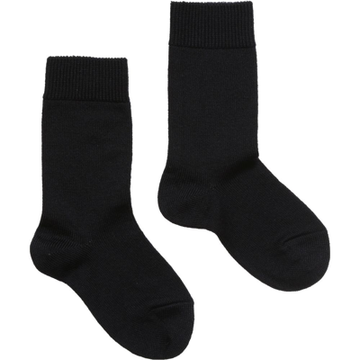 Shop Falke Navy Blue Wool Socks