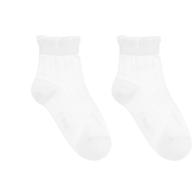 Shop Falke Girls White Cotton Socks