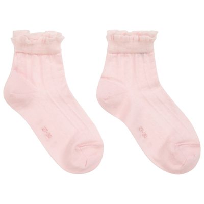 Shop Falke Girls Pink Cotton Net Socks