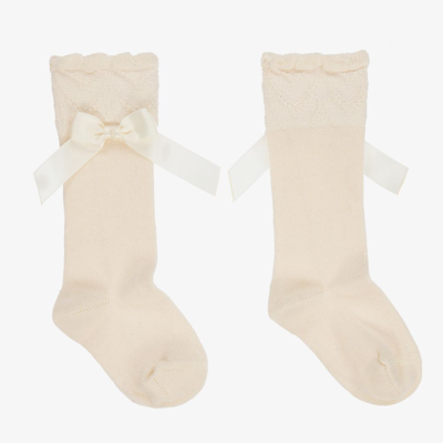 Shop Naturapura Girls Ivory Organic Cotton Baby Socks