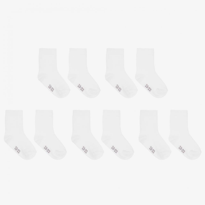 Shop Minymo White Cotton Socks (5 Pack)