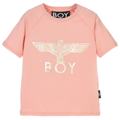 Shop Boy London Girls Pink Cotton Logo T-shirt