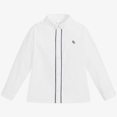 Shop Beatrice & George Boys White Cotton Shirt