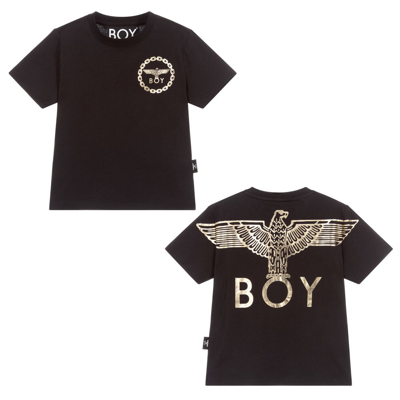 Boy London Kids' Black Cotton T-shirt | ModeSens