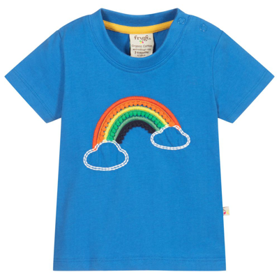 Shop Frugi Blue Organic Cotton T-shirt