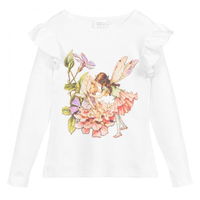 Shop Flower Fairies By Childrensalon Girls White Cotton Frill Top