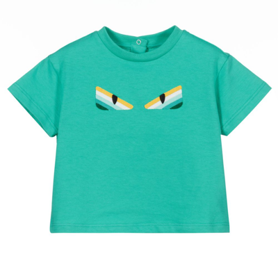Shop Fendi Green Cotton Baby T-shirt
