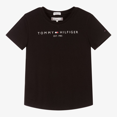 Shop Tommy Hilfiger Girls Black Logo T-shirt
