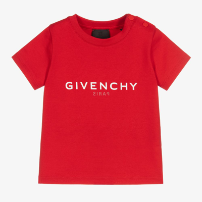 Shop Givenchy Baby Boys Red Logo T-shirt