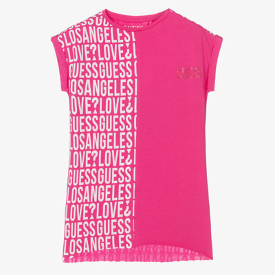 Guess Babies' Girls Pink Cotton T-shirt | ModeSens